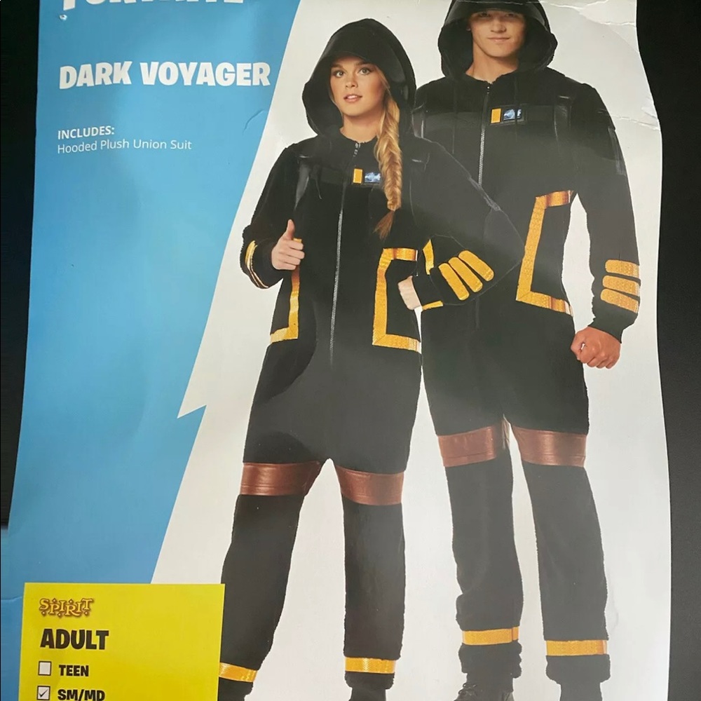 Fortnite Dark Voyager Hooded Union Suit Costume Jumpsuit Adult